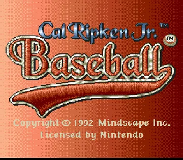 Cal Ripken Jr. Baseball (USA) (Beta) screen shot title